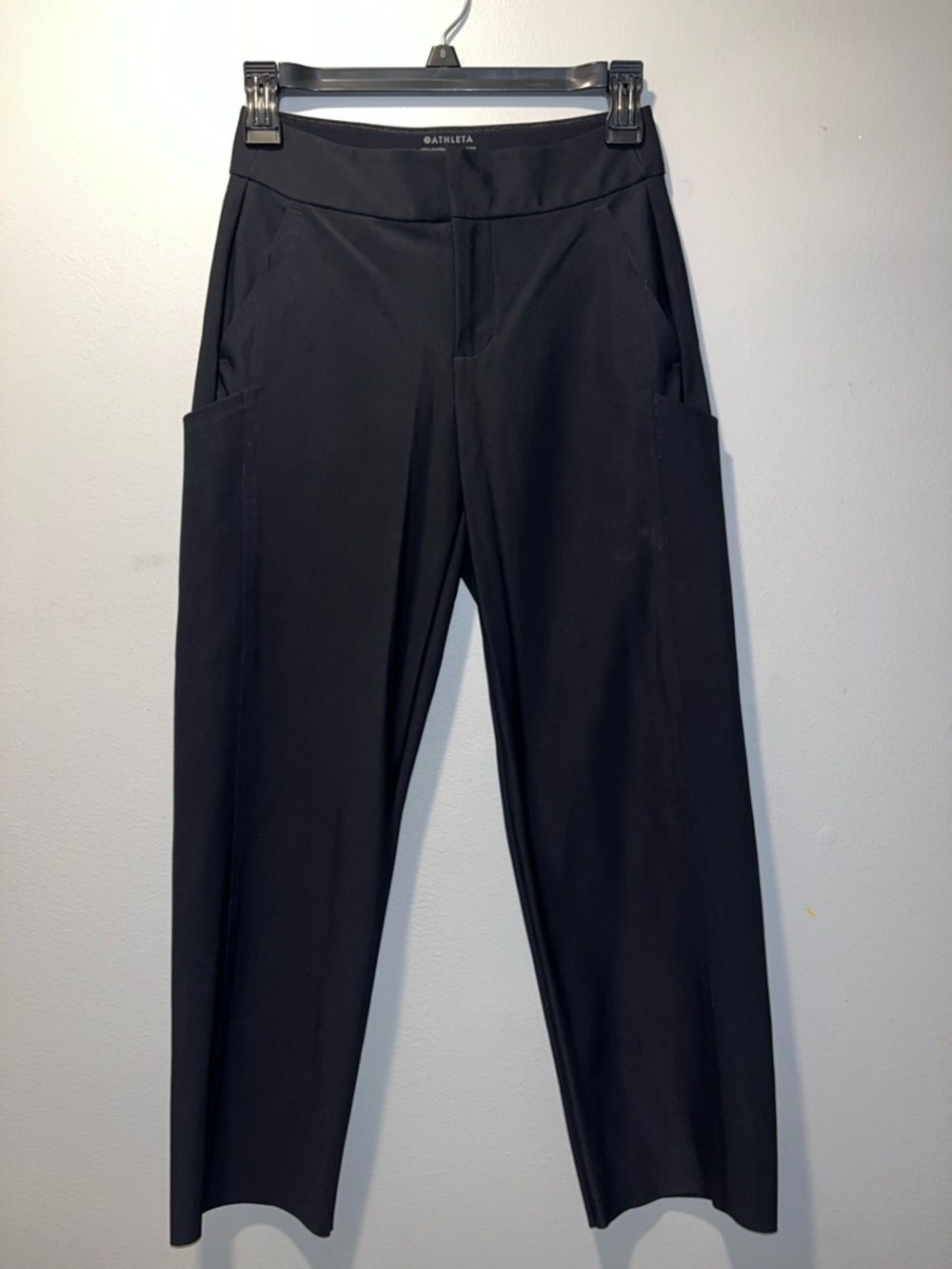 Like New Athleta Stellar Straight Crop Black Performance Pants -0Pet
